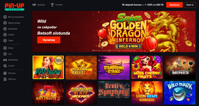 Pin-Up Casino interface